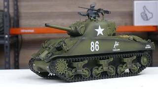 Heng Long M4A3 Sherman Airsoft RC Tank Unboxing [upl. by Nylessej243]