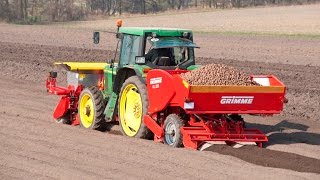 GRIMME GL 32 B amp FD 200  potato planter amp front fertiliser spreader [upl. by Nosmoht]