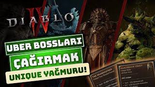 Diablo 4 Yeni Bosslar Nasıl Çağrılır UBER BOSSLAR  Duriel Lord Zir Ice Beast Grigoire Varshan [upl. by Arakahs]