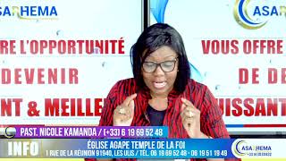 4 clés pour vaincre le géant qui veut détruire ta destinée  Pst Nicole Kamanda CASARHEMA [upl. by Cirred]