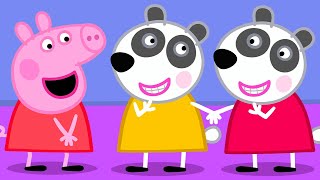 Meeting Peggi and Pandora Panda 🐼  Peppa Pig Official Full Episodes [upl. by Anada]