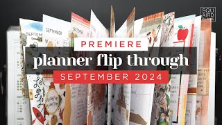 PREMIERE SEPTEMBER PLANNER FLIP THROUGH 2024  Completed Pages in a Frankenplanner Setup [upl. by Biddie133]