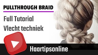 PULLTHROUGH BRAID Bubble braid MohawkSuper Easy [upl. by Aihsetal]