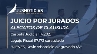 JUICIO POR JURADOS • ALEGATOS DE CLAUSURA • CARPETA JUDICIAL N°14202 • CDRO RIVADAVIA  CHUBUT [upl. by Cthrine]