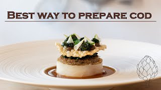 Fine dining cod dish with mushroom amp a tapioca crisp [upl. by Bremble]