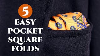 How to Fold a Pocket Square 5 Quick amp Easy Ways to Fold Handkerchiefs [upl. by Court]