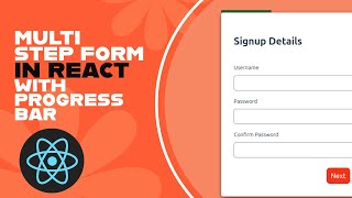 Multi Step Form in React with Progress Bar [upl. by Oemac]