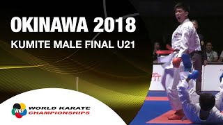 FINAL KARATE U21 Kumite Male 75kg YUSEI vs FENGJEN 17th AKF U21 Championships 2018 [upl. by Vernita]