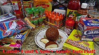 Mexican Market Candy Haul amp How to Make a Spicy Pulparindo Apple [upl. by Lladnor]