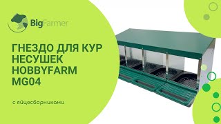 Гнездо для кур несушек HobbyFarm MG04 4 секции [upl. by Ydassac]