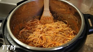 Spaghetti in the Instant Pot Ultra 60 made with Frozen Ground Beef [upl. by Fesoy]