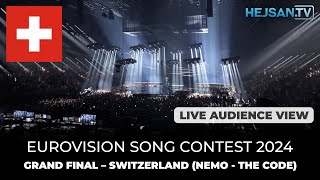 Eurovision 2024  Grand Final Live Show 🇨🇭 Switzerland Nemo  The Code Audience view [upl. by Goldin245]