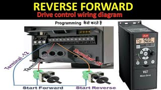 🔴 danfoss drive start forward and reverse direction in hindi [upl. by Souvaine]