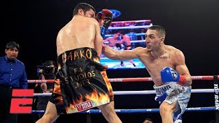 Teofimo Lopez knocks out Diego Magdaleno goes wild with celebration  Top Rank Boxing Highlights [upl. by Lluj]