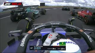 Alex Albon onboard contact with Fernando Alonso British GP 2024 [upl. by Ier367]