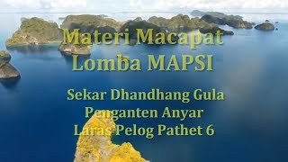 1 Macapat Mapsi  Dhandhanggula  Penganten Anyar Audio Not amp Lirik Voc  Pariyah [upl. by Gallenz124]