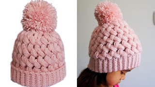 🌈Gorro a Crochet PUNTO ESPIGA  Gorro para Otoño invierno  Todas las Tallas❤ [upl. by Amilas]