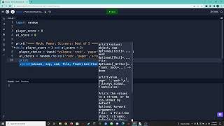 Python  Rock Paper Scissors while loops and conditionals [upl. by Harrell866]