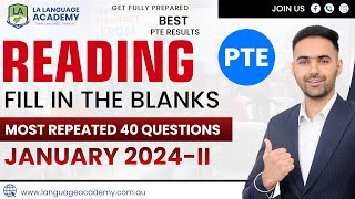 PTE Reading Fill in the Blanks  January 2024II Exam Predictions  Language Academy PTE [upl. by Anthea]