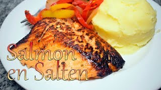 Receta de Salmon al Sarten  Cocinando con Yolanda [upl. by Derby981]