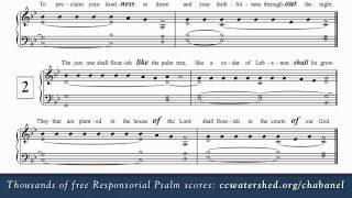 11th Sunday in Ordinary Time Year B • Free Responsorial Psalms • Organist Score [upl. by Notnilc]