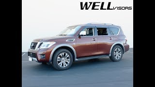 WELLvisors side window deflector vent visor Installation Video INFINITI QX56 QX80 1119 [upl. by Akiemehs]