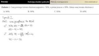 Procenty  podwójne obniżki ceny  metody rozwiązywania [upl. by Nidla286]