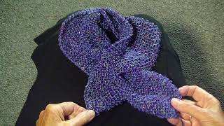 KEYHOLE GARTER STITCH SCARF [upl. by Adnak]