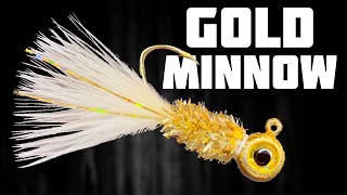 Tying and Fishing the Gold Minnow Crappie Jig Golden Shiner Pattern [upl. by Nawak750]