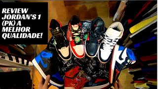 JORDANS 1 PK  COMPILADO DE MODELOS A MELHOR QUALIDADE  REVIEW  UNBOXING [upl. by Sirtimid132]