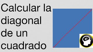 Calcular la diagonal de un cuadrado cuyo lado mide 2 cm [upl. by Carole875]