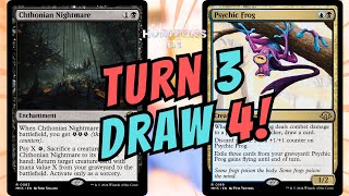 Drawing 4 cards on TURN3 while SWARMING board  Sneaky Nightmare  MH3 Modern  MTGO [upl. by Shippee]