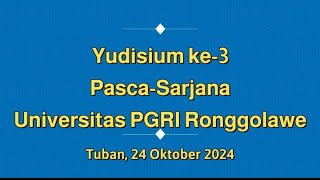 Yudisium ke3 PascaSarjana Universitas PGRI Ronggolawe  UNIROW Tuban MrBudicobusat tuban [upl. by Kosaka]