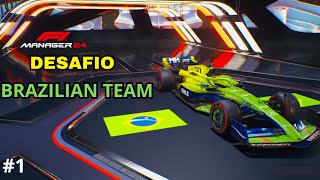 F1 Manager 24 AO VIVO DESAFIO DOS INSCRITOS  BRAZILIAN TEAM DRUGOVICH E RICCIARDO 1 [upl. by Publus]