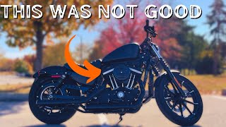 Harley Davidson Iron 883  Beginners Experience [upl. by Inaluahek]