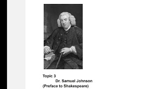 Preface to Shakespeare by Samuel Johnson  Literary Criticism Theories englishliterature [upl. by Declan]