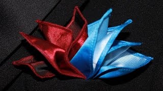 How to Fold a Pocket Square Double Bird of Paradise [upl. by Ybhsa]