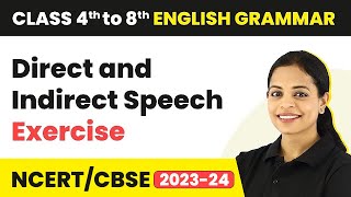 Direct and Indirect Speech Exercise for Class 8  English Grammar Class 8 [upl. by Gennie763]