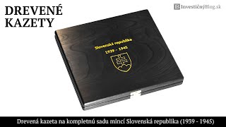 Drevená kazeta na kompletnú sadu mincí Slovenská republika 1939  1945  InvestičnýBlogsk [upl. by Omixam]