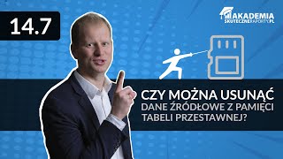 147Czy można usunąć dane źródłowe z pamięci tabeli przestawnej Kurs Tabele przestawne Excel [upl. by Iniffit]