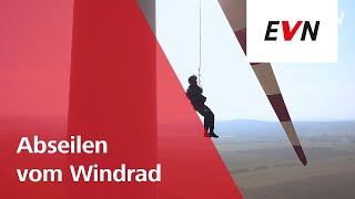 Abseilübung vom Windrad  Die WEGA im Windpark Japons [upl. by Yelreveb]