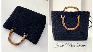 MAKROME İPTEN KOLAY ÖRGÜ ÇANTA YAPIMI 👜 [upl. by Crowns]