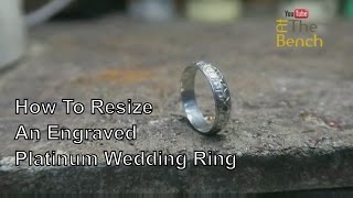 How To Resized An Engraved Platinum Wedding Band [upl. by Radferd]