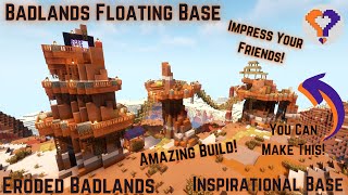 Minecraft Eroded Badlands Inspirational Build [upl. by Seuqcaj]