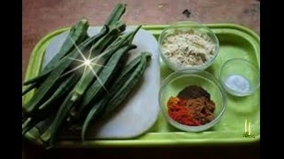 Vendakkai Poriyal in Tamil  Spicy Ladys Finger Fry Recipe  Bhindi Fry Recipe [upl. by Burkle]