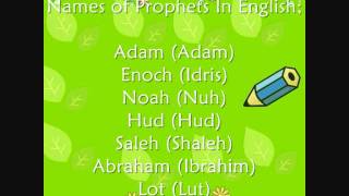 The Names of 25 Prophets Mentioned in the Quran Rahmah Muslim Homeschool [upl. by Phelgen322]