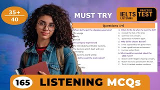 40 MCQ  Listening MCQs Practice Test to Score 9 Band  IELS listening MCQ practice with answers [upl. by Hunter706]