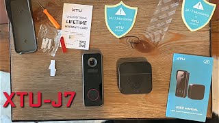 Unboxing And Setup Of The XTU J7 1080P Wireless WiFi DoorBell With Chime [upl. by Brittney]