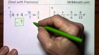 Solving Algebraic Equations Containing Fractions Deal with Fractions [upl. by Themis919]