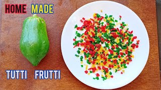 TUTTI FRUTTI recipe in MalayalamCandied raw PAPAYA TUTTI FRUTTI DINE WITH JAYSON [upl. by Carlie]